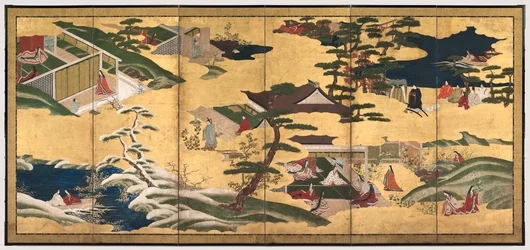 Scener fra Tale of Genji, slutten av 1700-tallet.