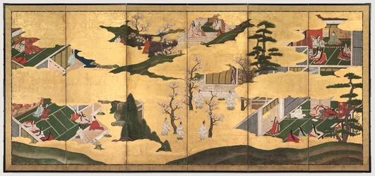 Scener fra Tale of Genji, slutten av 1700-tallet.