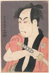 Ichikawa Omezō I i rollen som Yakko Ippei fra stykket «Koinyōbō somewake tazuna»