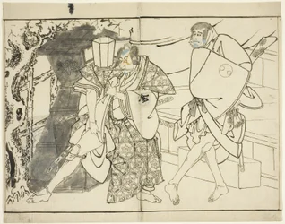 Skuespillerne Arashi Ryuzo og Morita Kanya VIII,
