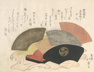 Fan-boks med vifter, 1800-tallet.