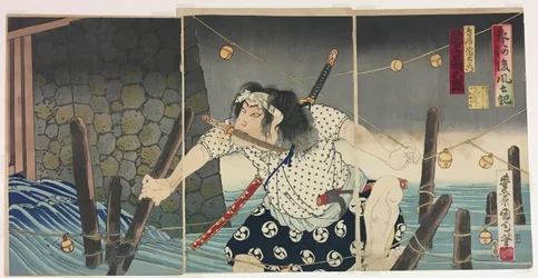 Skuespilleren Onoe Kikugoro V spiller Torii Tsuneemon, fra serien quot;Gofudoki Kabuki no Hon#39;yomiquot;
