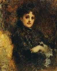 Portrett av Emma Ivon, av Tranquillo Cremona
