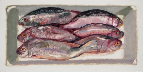Fiskekasse 1 (Billingsgate, London), 2016 (olje på plate)