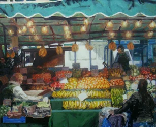 Stor markedsbod (Lewisham, London), 2011 (olje på plate)