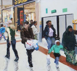 Shoppers 2, 2009 (olje på lerret)