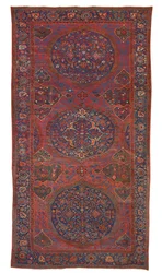 Stor trippel medaljong Ushak-teppe, Vest-Anatolia, tidlig på 1600-tallet