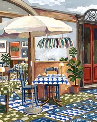Sjarmerende kaféterrasse