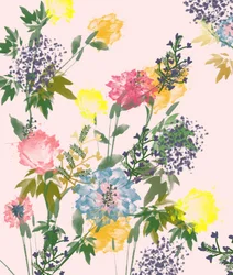 Fargerike akvarellblomster