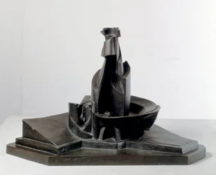 Utvikling av en flaske i rommet (Linjer og kraft i en flaske), 1912, 38,1 cm, Milano, Museo del Novecento