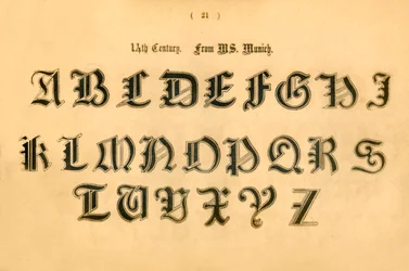 1300-tallet. Fra MS. München, 1862