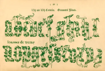 15. og 16. århundre. Ornamental bånd, 1862