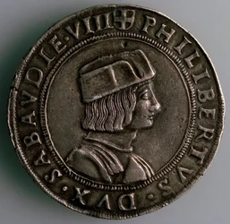 4-testong. Hertugdømmet Savoy, Italia, Forside: Philibert II, hertug av Savoy, 1497-1504