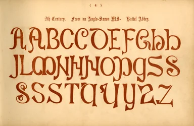 9. århundre. Fra en angelsaksisk MS. Battel Abbey, 1862