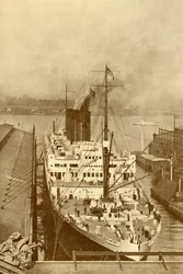 A Famous French Liner, The Paris 34.569 Tons, c1930.