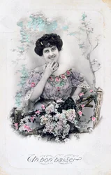 Et godt kyss, fransk postkort, ca. 1900