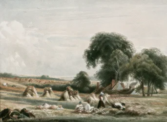 A Harvest Scene, c1900.