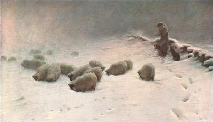 En gledesløs vinterdag, c1883, c1902.