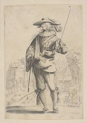 En mann som holder en avling, 1629.