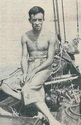 En moderne Ulysses. Gerbault fotografert ved Suva, på Fijiøyene, 1936