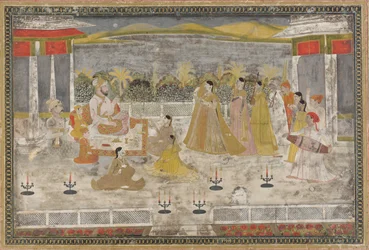 En palassscene, 1700-tallet.