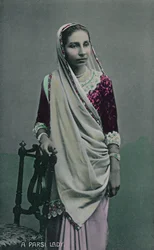 En parsi-dame, ca 1930-tallet.