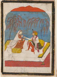 En Raja tilbyr et armbånd til en dame, 1800-tallet