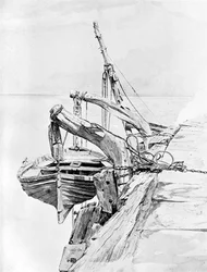 En studie i blyant og vannfarge, 1858 1900