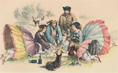 En viktoriansk piknik, c1860, 1944.