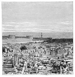 En bro over elven Tigris, Diyarbakir, Tyrkia, 1895