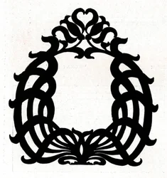 Et design for en bilderamme med tittelen Sixpence, 1898
