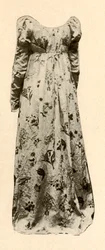 En kjole av brunglasert chintz, båret av Madame Chevalier, c1795, 1937.