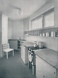 Et kjøkken designet av professor Oswald Haerdtl i Wien, 1935