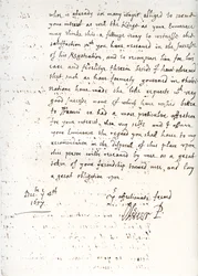 Et brev av Oliver Cromwell til kardinal Mazarin, 4. desember 1657, 1899