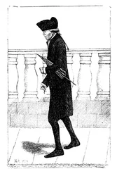 En mann som gikk med en paraply under armen, 1784