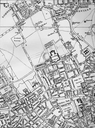 En plan for Holborn, St Giles og St Pancras, London, i 1800 1911