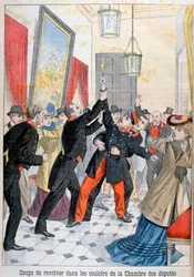 En revolver i korridorene til varakammeret, Paris, 1902