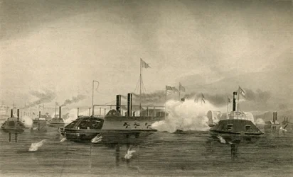 Action of the Gunboats i Memphis, 1878.