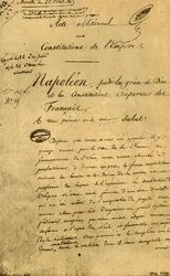 Tilleggsakt til imperiets konstitusjoner, 22. april 1815, 1921.