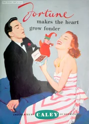 Annonse for Caley-sjokolade, 1951