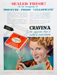 Annonse for Craven A-sigaretter, 1931