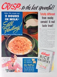Annonse for Kelloggs Rice Krispies, 1939