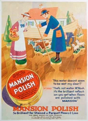 Annonse for Mansion antiseptisk gulvpolish, 1933