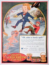 Annonse for Sharps Super-Kreem Toffee, 1923
