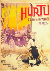 Annonse for Hurtu biler og sykler, ca 1900-tallet