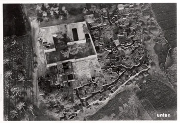Luftfoto av en landsby, Egypt, 1931 1933
