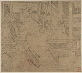 Album med daoistiske og buddhistiske temaer: Kings of Hells: Leaf 29, 1200-tallet.