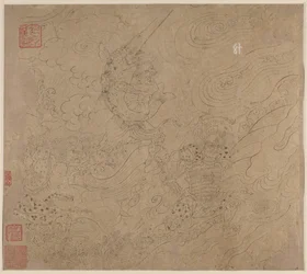 Album med daoistiske og buddhistiske temaer: Search the Mountain: Leaf 50, 1200-tallet.