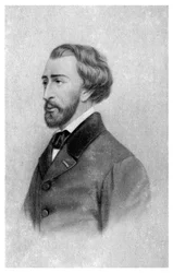 Alfred de Musset , fransk romantisk dramatiker, poet og maler, c1845-1890