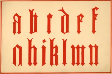Alfabet, bokstavene a-n, små bokstaver